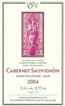 Etiketa Cabernet Sauvignon 2004 zemské - Vinné sklepy Maršovice v.o.s.