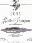 Etiketa Müller-Thurgau 2005 kabinet - Peřina Zdeněk Mikulov.