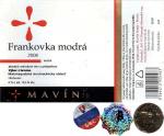 Etiketa Frankovka modrá 2008 výber z hrozna (výběr z hroznů) - Martin Pomfy - Mavín, Slovensko.