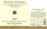 Etiketa Sauvignon 2003 výběr z hroznů - Znovín Znojmo a.s.