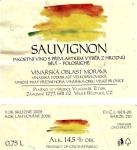 Etiketa Sauvignon 2005 výběr z hroznů - Vinařství Vladimír Tetur Velké Bílovice.