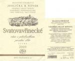 Etiketa Svatovavřinecké 2009 pozdní sběr - Rodinné vinařství Jedlička & Novák, Bořetice.