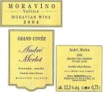 Etiketa Grand Cuvée (André x Merlot) 2004 odrůdové jakostní - Moravíno s.r.o., Valtice.