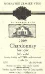 Etiketa Chardonnay 2009 zemské (barrique) - Vinařství Klásek Petr, Petrov.