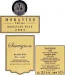 Etiketa Sauvignon 2005 pozdní sběr - Moravíno s.r.o., Valtice.