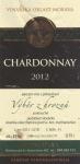 Etiketa Chardonnay 2012 výběr z hroznů - Bílek Pavel, Blatnice pod Sv. Antonínkem.
