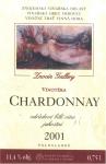 Etiketa Chardonnay 2001 odrůdové jakostní - Znovín Znojmo a.s.