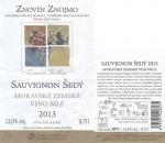 Etiketa Sauvignon šedý 2013 zemské - Znovín Znojmo a.s.