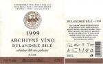 Viněta vína Rulandské bílé 1999 (archivní) odrůdové jakostní - Znovín Znojmo, a.s.