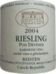 Detail přední etikety Ryzlink rýnský 2004 kabinet - Vinařství Reisten s.r.o. Valtice.