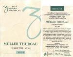 Viněta vína Müller-Thurgau 2004 odrůdové jakostní - První znojemská vinařská, a.s.