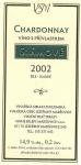 Viněta vína Chardonnay 2002 slámové - Vinné sklepy Maršovice v.o.s.