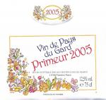 Viněta vína Primeur 2005 Vin de Pays du Gard - Les Grands Chais, Francie