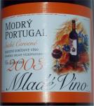 Láhev Modrý Portugal 2003 Vin Nouveau – Moravské vinařské závody s.r.o. Hukvaldy.