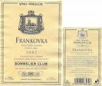 Etiketa Frankovka 2002 pozdní sběr - Víno Mikulov a.s.