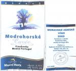 Etiketa Modrohorské Cuvée 2009 zemské - Rodinné vinařství Varmuža s.r.o., Kobylí.
