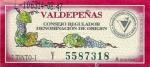 Etiketa na zadní straně lahve označení denominace organizace španělských vinařů a vín INDO (Instituto Nacional de Denominaciones de Origen).