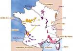 Poloha vinařské podoblasti Sauternes na mapě Francie.