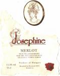 Etiketa Merlot Josephine - Boranal Kft., Kiskőrös, Maďarsko.