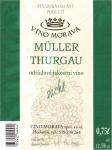 Etiketa Müller-Thurgau odrůdové jakostní - Víno Morava s.r.o.