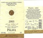 Viněta vína Pálava 2003 výběr z hroznů - Znovín Znojmo a.s.