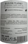 Detail zadní etikety Ryzlink vlašský 2004 kabinet - Vinné sklepy Lechovice s.r.o.