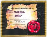 Provizorní etiketa Moravy 2002 zemského vína