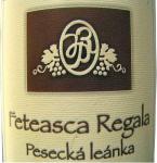 Detail etikety Feteasca regala 2006 akostné odrodové (odrůdové jakostní) - Ján a René Pretzelmayer, Dubová pri Modre, Slovensko. 