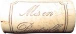 Lepený korek délky 40 mm Marquis de Seillan 2003 Appellation d´Origine Vin Délimités de Qualite Supérieure (AO VDQS) - Vignoble de Gascogne, Cotes de Saint-Mont, Francie.