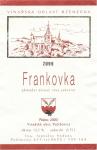 Popis: Etiketa Frankovka 2000 odrůdové jakostní - Vinařství Jaroslav Vaďura Polešovice.