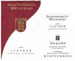 Viněta červeného Clevneru, vína z původní německé odrůdy