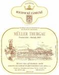 Etiketa Müller-Thurgau 2003 pozdní sběr - Lobkowiczké zámecké vinařství s.r.o. Roudnice nad Labem.