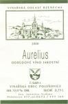 Popis: Etiketa Aurelius 2000 odrůdové jakostní - Vinařství Jaroslav Vaďura Polešovice.