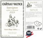 Etiketa Sauvignon 2003 výběr z hroznů - Vinné sklepy Valtice, a.s.