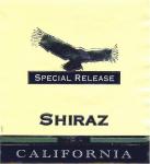 Etiketa Shiraz 2003 Special Release - California, USA.