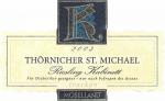 Etiketa Riesling 2003 kabinett (kabinet) - Thörnicher St. Michael, Německo.