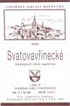 Etiketa Svatovavřinecké 2000 odrůdové jakostní - Vinařství Jaroslav Vaďura Polešovice.