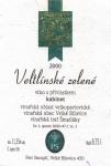 Etiketa Veltlínské zelené 2000 kabinet - Petr Skoupil Velké Bílovice.