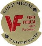 Zlatá medaile Vino forum 2007 Pardubice. 