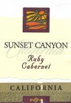 Etiketa Sunset Canyon 2003 Ruby Cabernet - California, USA.