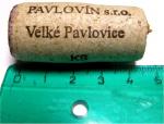 Lepený korek délky 42 mm Rulandské modré 2003 pozdní sběr - Pavlovín s.r.o. Velké Pavlovice.