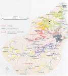 Mapa vinařské oblasti Nahe a sídlo dnešního 