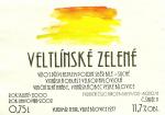 Etiketa Veltlínské zelené 2000 pozdní sběr - Vladimír Tetur Velké Bílovice.