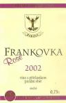 Etiketa Frankovka rosé 2002 pozdní sběr – Réva plus, s.r.o. Rakvice.