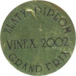 Zlatý diplom Vinex 2002 Grand Prix - Veltlínské červené rané 1999 pozdní sběr.