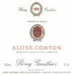 Etiketa Aloxe-Corton 1992 Appellation Aloxe-Corton Contrôlée (AOC) - Rémy Gauthie, Francie.