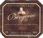 Etiketa Savinien Cyrano de Bergerac 2002 Appellation Bergerac Contrôlée (AOC) - Delhaize Le Lion, Bruxelles