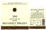   Popis: Obě části etikety Bouvierova hroznu 2000 - odrůdové jakostní