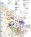 Mapa vinařské oblasti Bordeaux. Zdroj: Světový atlas vína (Hugh Johnson, Jancis Robinsonová).