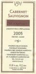 Etiketa Cabernet Sauvignon 2005 slámové - Vinné sklepy Maršovice v.o.s.